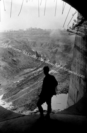 SHANON SCHEME : POWER HOUSE FROM ONE OF THE UNFINISHED SLUICES IN UPLAE DAM